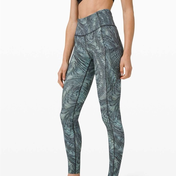 lululemon athletica Pants - Lululemon Fast and Free Non-Reflective
Dimensional Icing Blue Multi